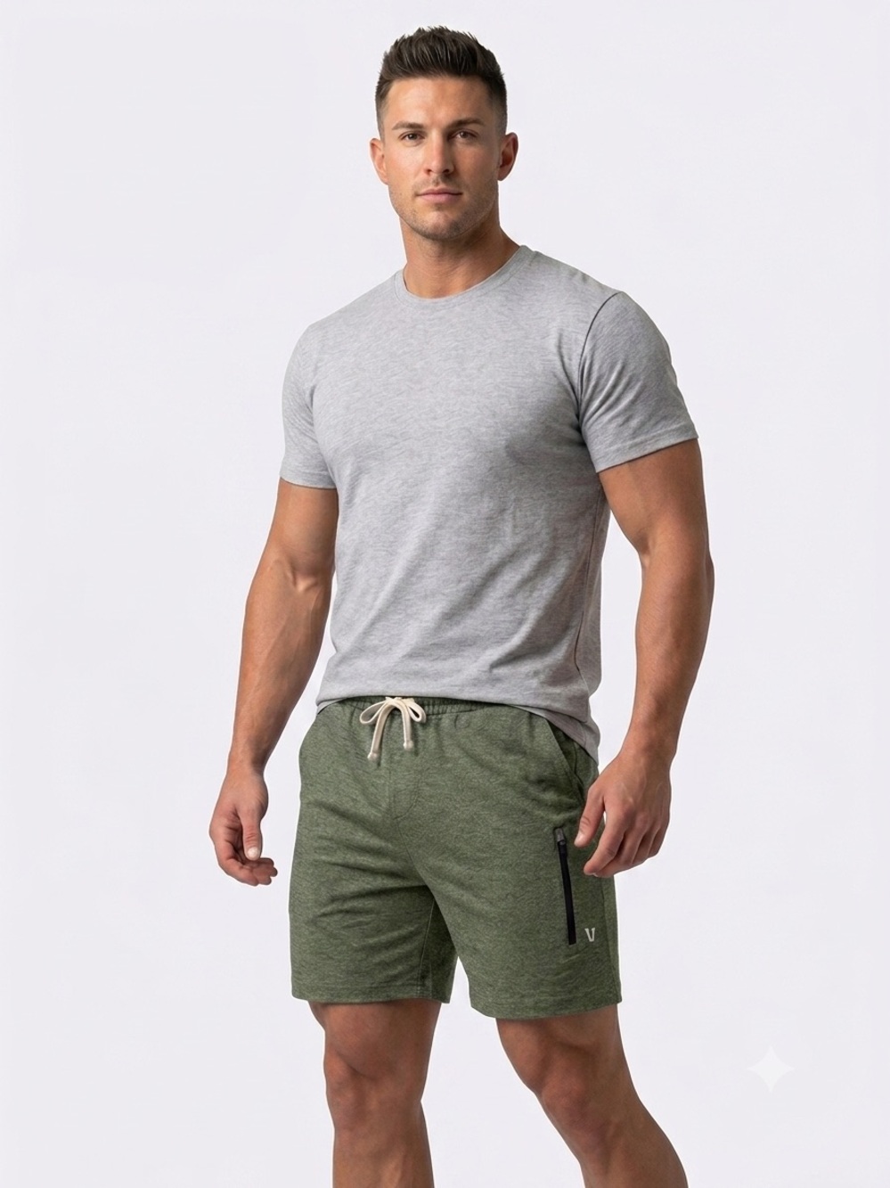Vuori Sunday Performance Short Olive Green Heather size XXL
